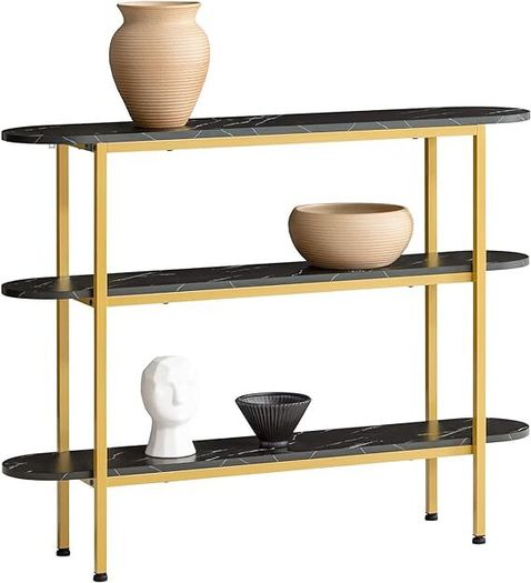 Console table Faux Marble  Console Table Side Table Entrance Table End Table 3 Tiers
