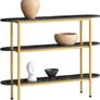 Console table Faux Marble  Console Table Side Table Entrance Table End Table 3 Tiers Image 2