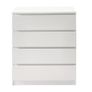 BRAND NEW 4 Drawers Chest Of Drawers for Livingroom White Image 5