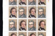 2006 Ireland Celtic Scholars (Johann Zeuss (Founder of Celtix Philogy) &amp; Mairtin O'Cadhain (Gaelic novelist)) Commemorative Stamp Sheetlet Plate 1B1B1B1B Fine CDS Used with Dublin cancel of 6th June 2006 (Frist day of issue)
