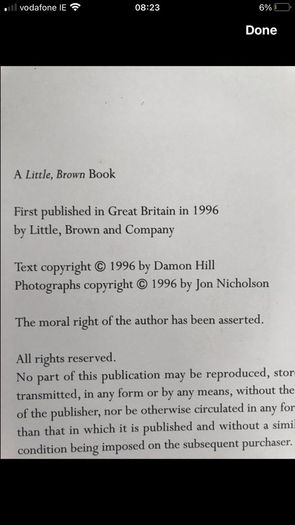 Damon Hill championship Year biography printed 1996 hardback