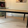 Upcycled Solid Wood Dining Table - Hand Painted White Coffee Whitewash - Modern Rustic - One of a Kind Image 7