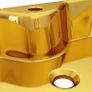 Wash Basin with Faucet Hole 48x37x13.5 cm Ceramic Gold Image 6