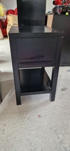 Black Side Table / Bedside Locker