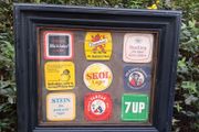 Vintage Beer Mat Display