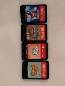 Bundle of 4 Nintendo Switch Games - Animal Crossing, Minecraft, Mario + Rabbids, Colors Live (Cartridges Only)