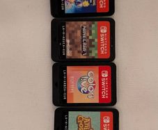 Bundle of 4 Nintendo Switch Games - Animal Crossing, Minecraft, Mario + Rabbids, Colors Live (Cartridges Only)