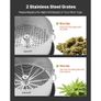 Manual Bud Leaf Trimmer, 370mm Reaper Bowl Bud Trimmer with Stainless Steel Blades, Visual Cutting, Wet & Dry Hydroponic Cutting Machine with Tray Image 4