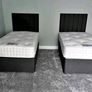 Brand New Stylish single Divan Beds.. Multiple Options Of Headboards. Tufted Memory Foam Mattresses Available. Drawers Storage Available Image 10