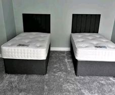 New Stylish single ,Double 4ft, 4ft6, King 5ft And 6ft Superking Sizes Divan Beds Instock. Drawers And Optional Tufted Mattresses Available. Free Delivery
