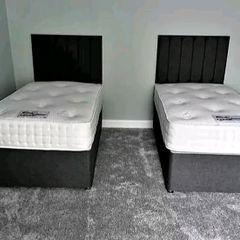 New Stylish single ,Double 4ft, 4ft6, King 5ft And 6ft Superking Sizes Divan Beds Instock. Drawers And Optional Tufted Mattresses Available. Free Delivery
