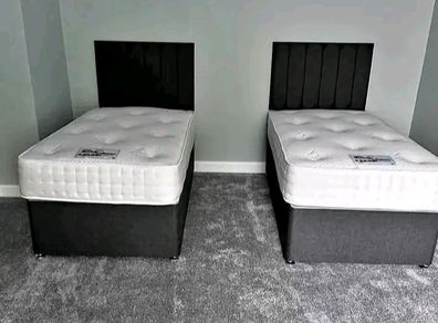 New Stylish single ,Double 4ft, 4ft6, King 5ft And 6ft Superking Sizes Divan Beds Instock. Drawers And Optional Tufted Mattresses Available. Free Delivery