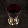 Vintage Ruby Red Glass Goblet / Decorative Holder Image 3