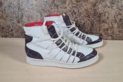 womens DIESEL BLACK GOLD LEATHER trainers runners white black Size UK 4 EU 36 boys girls unisex