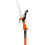 Manual Pole Saw, 2.2-8.2 m Extendable Tree Pruner, Sharp Steel Blade and Scissors High Branches Trimming, Branch Trimmer with Lightweight 2.4 m Fiberglass Handles, for Pruning Palms and Shrubs Image 10