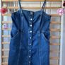dress h&n denim mini dress size large button front with pockets Image 2