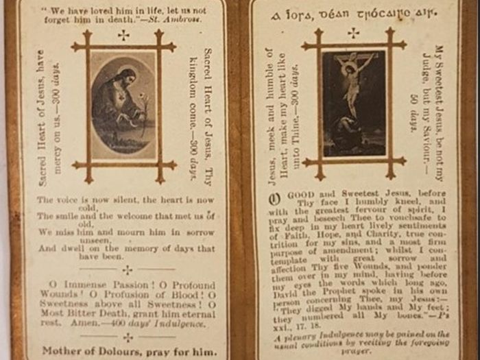 Harry Boland Memorial Card