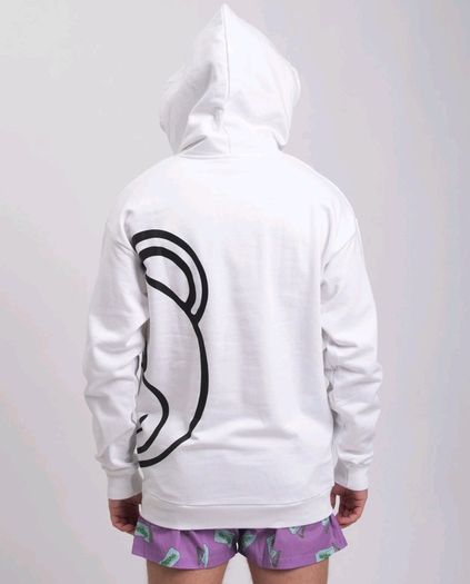 MOSCHINO UNDERWEAR Leisure Hoodie White Teddy Printed