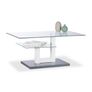 Rectangular Glass Coffee Table, Small Shelf, Image 2