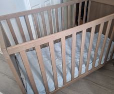 IKEA Wooden Baby Cot with Mattress