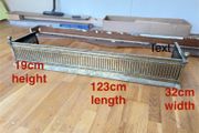 Antique brass fireplace fender