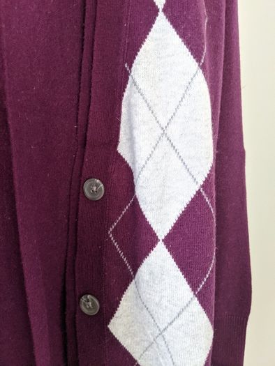Purple Cotton Blend Cardigan Size XS