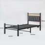 Bed frame with Headboard and USB Charging Station,Heavy Duty Bed Single Size with LED Lights Image 7