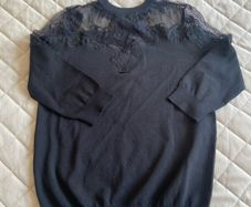 knit jumper with lace 3/4 sleaves size 8