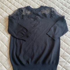 knit jumper with lace 3/4 sleaves size 8