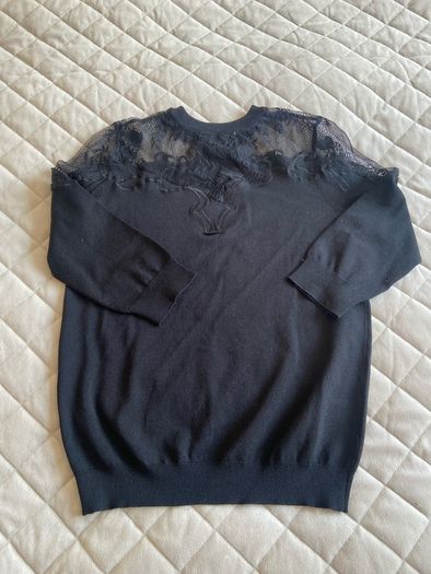 knit jumper with lace 3/4 sleaves size 8