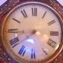 Victorian Wag On The Wall clock with mother of pearl - Victorian Dial Clock in Brass Inlaid Case, Convex Glass (in working order) Image 7