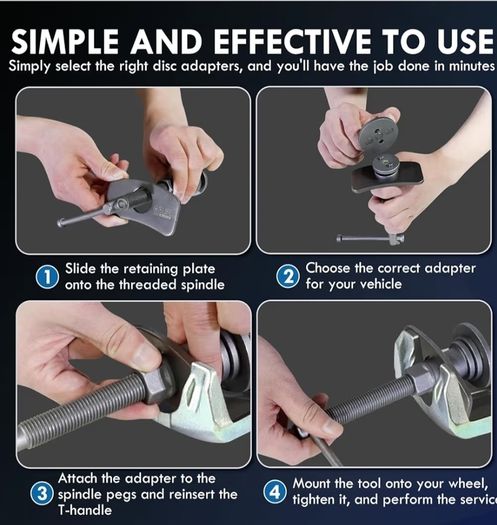 22 Piece Brake Piston Reset Tool Set Universal Car Tool Set Dual  Universal car brake piston reset tool