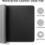 Leather Desk Pad Protector,Mouse Mat,Office Desk Mat,Non-Slip PU Leather Desk Blotter,Laptop Desk Pad,Waterproof Desk Writing Pad for Office and Home Image 6