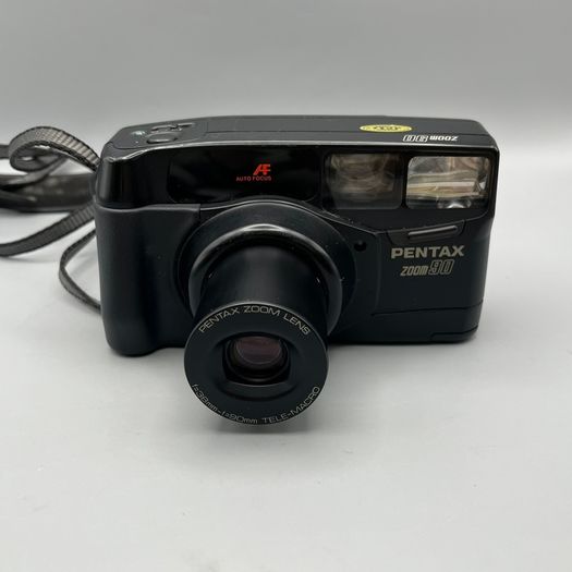 Pentax Zoom 90 35mm Film Point and Shoot Camera Black Tested