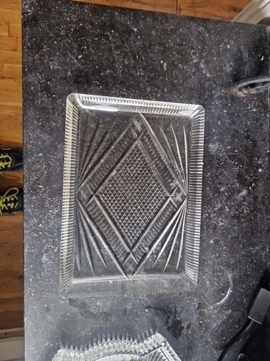 vintage glass tray