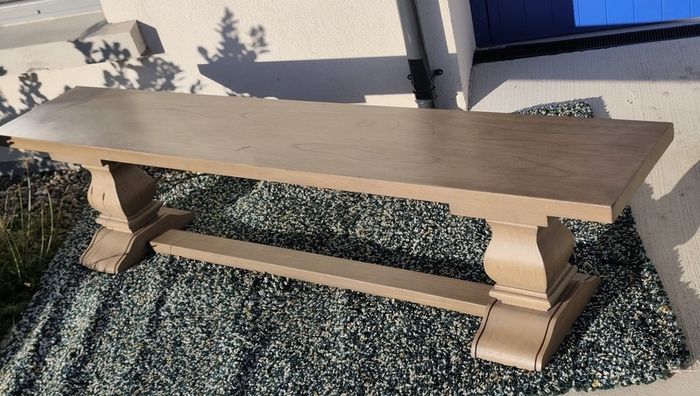 Dining Bench 200cm Vintage Ash Monastery