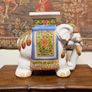 Vintage Ceramic Elephant Plant Stand or Garden Stool Image 2