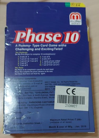 Phase 10 Playing Cards Brand New