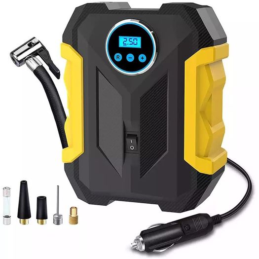 Portable Automobile Air Compressor Digital Tire Inflation Pump LED Lamp Tire Compression Pump Compressor For Car 12v