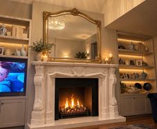 Fireplace and Mirror