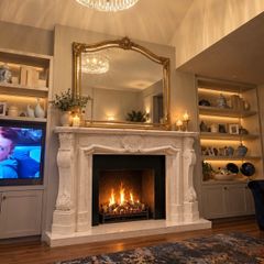 Fireplace and Mirror