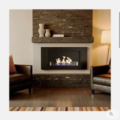 43 Inch Wall Mount Rectangular Ethanol Fireplace Stainless Steel Heater