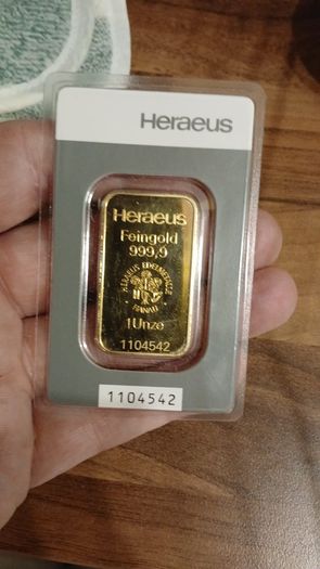 1 Oz  Gold Sealed Bar