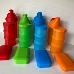 Shaker, Pill Box and Supplement Storage | Set of 3, Multiple Vibrant Colours