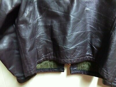 Men's Leathercraft Vintage Cafe Racer Motorcycle Jacket Dk Brown L Large Reg VGC