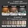 LED Night Light Desk Lamp USB Rechargeable Magnetic Dimming Table Lamp Computer Study Office Reading Stand Light for Bedroom Image 2