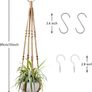 2 Pcs Plant Hangers Hanging Plant Holder for Indoor Outdoor Decor Macrame Hanging Planter Basket with 4 Hooks(35 Inch) Image 2