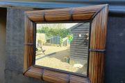 Vintage Bamboo Framed Mirror