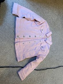 Girls pink denim jacket