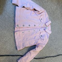 Girls pink denim jacket